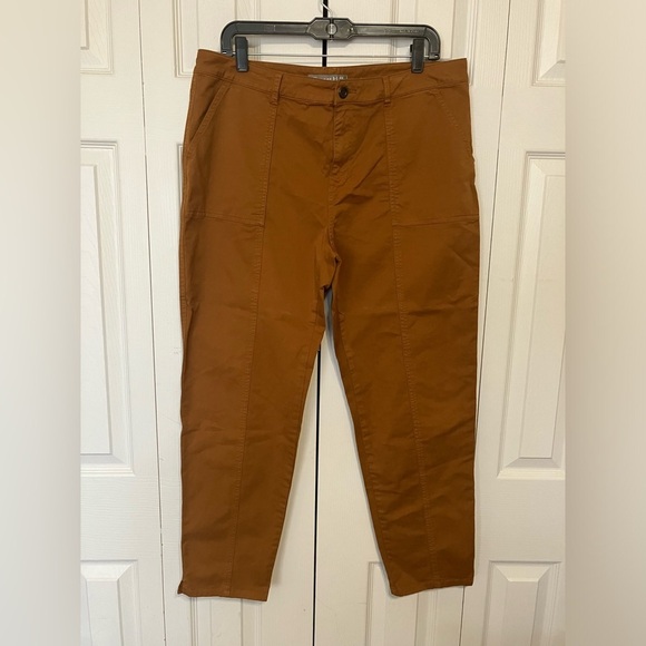 Garnet Hill Pants - Garnett Hill Organic Cotton Khaki Pants Women’s Sz 12 Comfort Fall